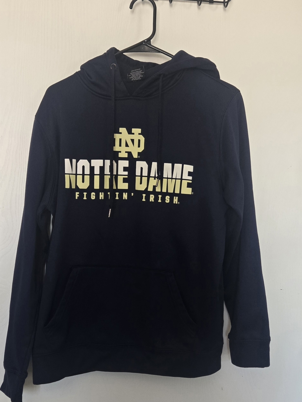 Nortre Dame Fighting Irish Navy and Gold Men's Hooded Sweatshirt Medium
